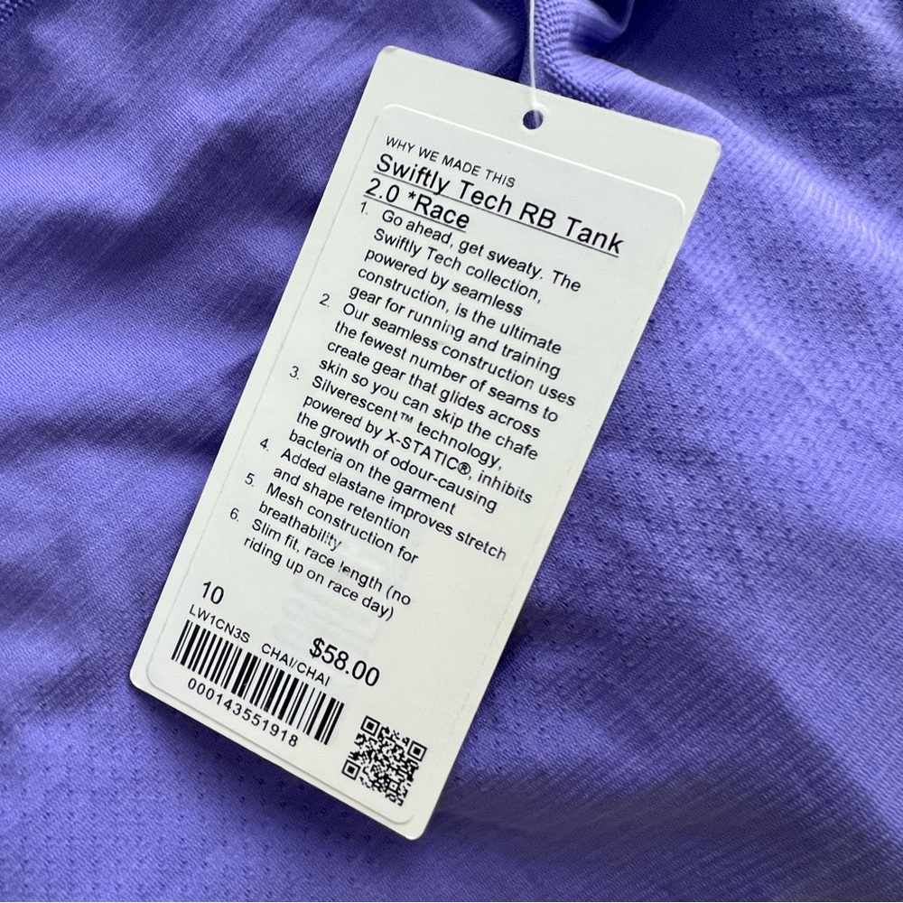 Lululemon Swiftly Tech Racerback Tank Top 2.0 *Race Length
Charged Indigo - Picture 8 of 9